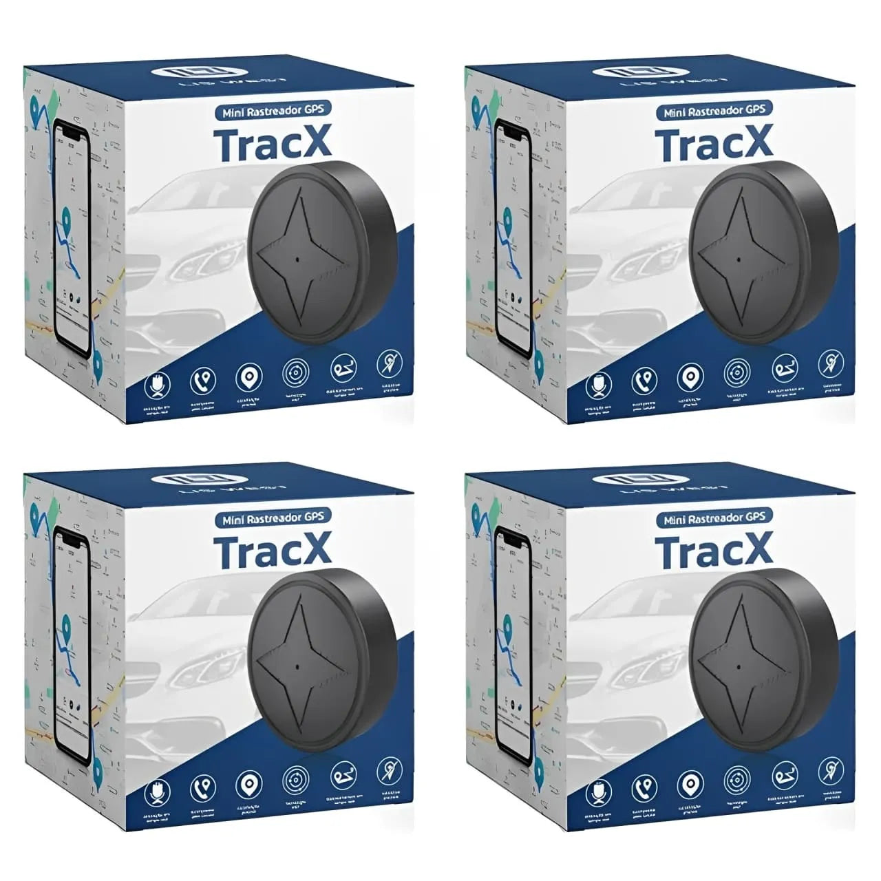 Kit 4 Mini Rastreador GPS TracX - Monitora e Rastreia